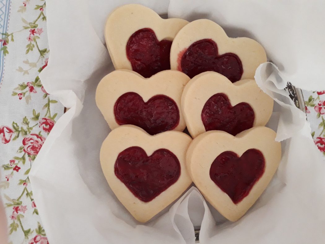 Valentine's Day Heart-Shaped Cookies via Writing In The Kitchen (@WritingInTheKitchen)