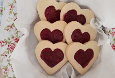 Valentine's Day Heart-Shaped Cookies via Writing In The Kitchen (@WritingInTheKitchen)